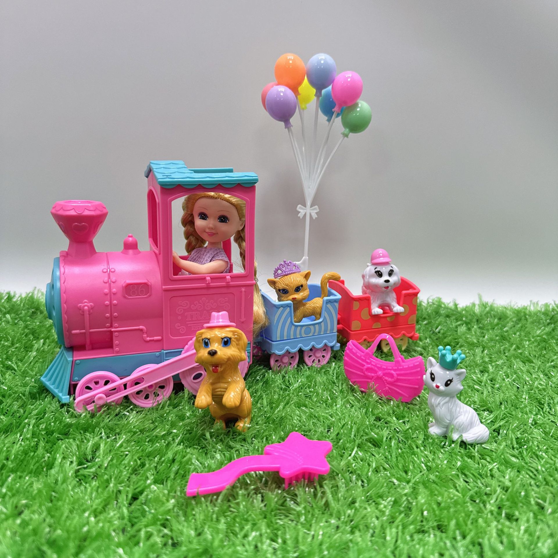 Cross-Border Hot Sale 5inch Little Kelly Doll Princess Barbie Doll Train Ornament Pretend Play Outdoor Series