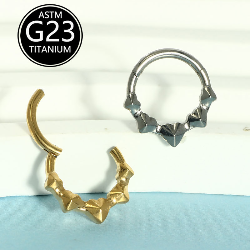 Labret piercing jewelry detail image