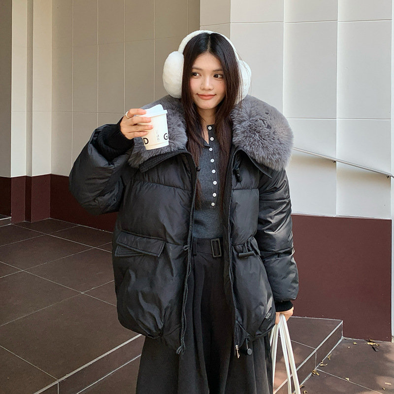 Comercio exterior corto de algodón mujer invierno pequeño 2025 nuevo estilo coreano suelto chaqueta de pan de mujer