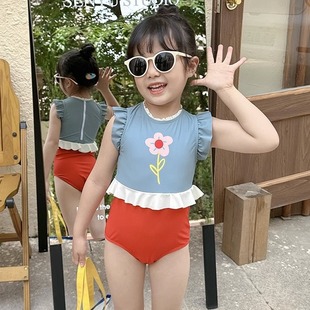 Children's Swimsuit One-Piece Girl's Cute Quick-Drying Swimsuit Girl's Swimsuit Summer Baby Hot Spring Swimming Equipment