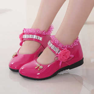 Girls Leather Shoes Princess Shoes 2022 New Children's Shoes Big Children's Black Student Shoes Baby Leather Shoes