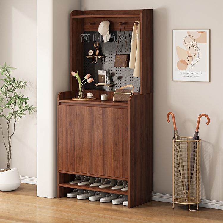 Shoe Cabinet for Home Entrance, Integrated Hallway Cabinet, Storage Rack, Entryway Cabinet, Clothes Rack, Pegboard Storage Cabinet, Cross-Border