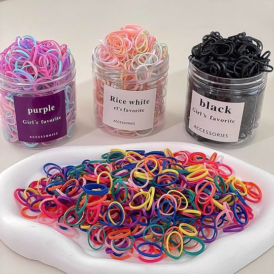 Black Disposable Rubber Band Women's High Elastic Hair Rope Does Not Hit the Hair