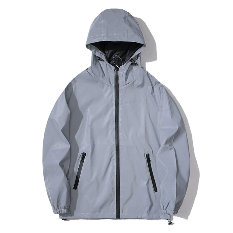 Windproof Trench Coat, Retroreflective Hooded Jacket, Unisex for Elementary Students, Winter