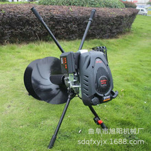 8马力便携式植树挖坑机 四冲程汽油打窝机 双人手扶电线杆打眼机
