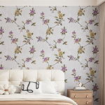 自粘墙纸家用自贴卧室房间加厚法式田园风背景墙壁纸装饰防水抗污