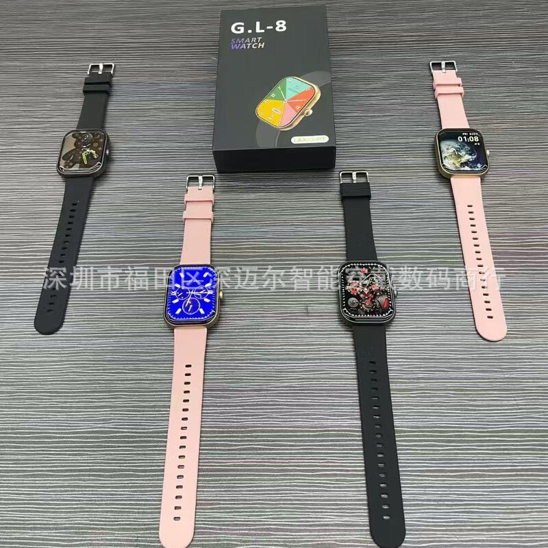Cross-Border Popular Gl-8 Smart Waterproof Watch 2.01 Large Screen Dafit Bluetooth Call True Heart Rate and Long Battery Life