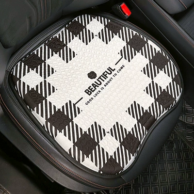 Factory Direct Sales Summer Honeycomb Gel Car Seat Cushion Black and White Silicone Ice Silk Cooling Pad Office Chair Ice Pad (Cool pad) - plaid-camellia