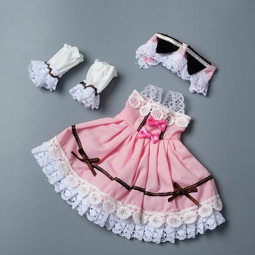30cm 6-style BJD girl's dress-up Lolita princess dress with spaghetti straps, dollhouse playset birthday gift