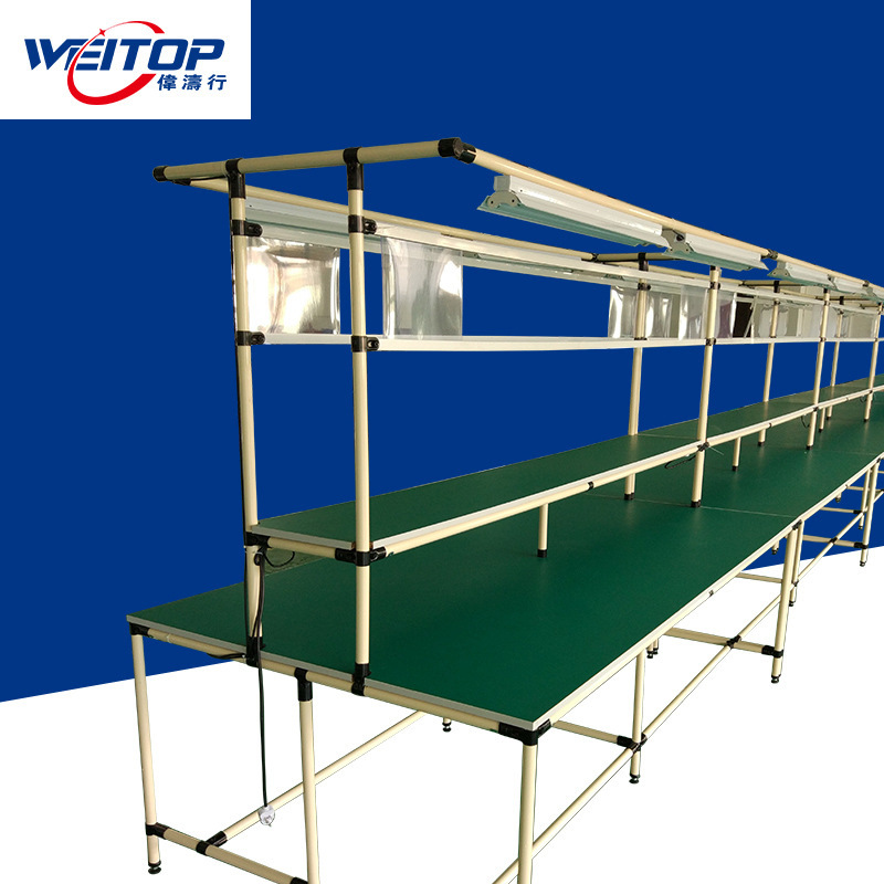 精益管线棒工作台批发电子电器车间流水线作业台电商仓库打包台