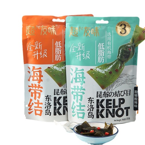 Super friendly kelp knot spicy flavor 150g Internet celebrity kelp snacks ready-to-eat pickled pepper kelp casual snacks wholesale