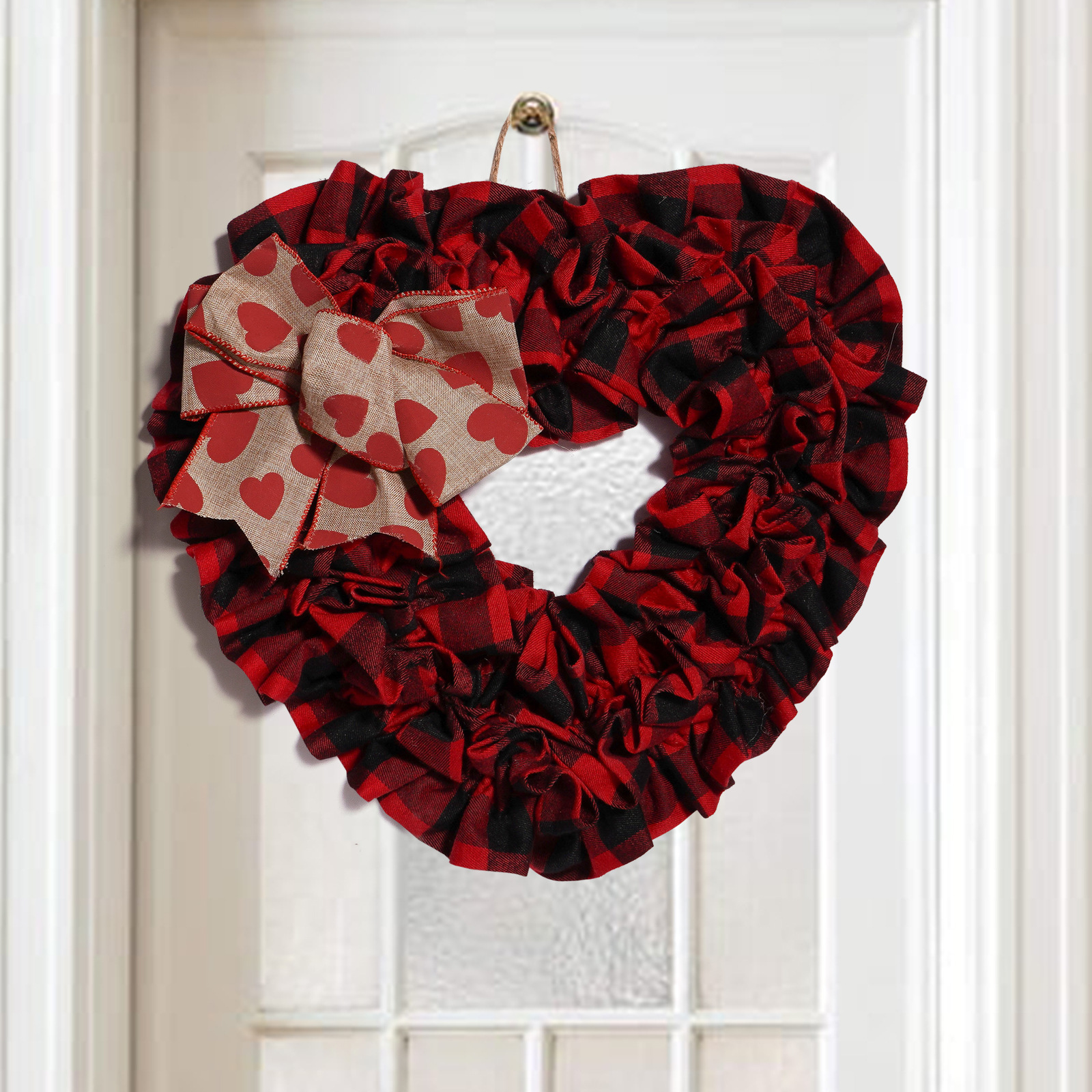 Nuevos productos transfronterizos del día de San Valentín tela de amor guirlanda de flores atmósfera roja boda creativa amor hogar decoración colgante de puerta