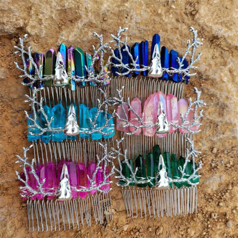 Ethnic Style Crown Artificial Crystal Plating Hair Combs display picture 1