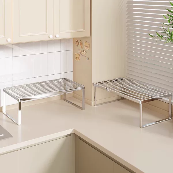 Kitchen Microwave Oven Stand Countertop Layered Air Fryer Oven Rice Cooker Coffee Machine Integrated Double-Layer Storage Rack