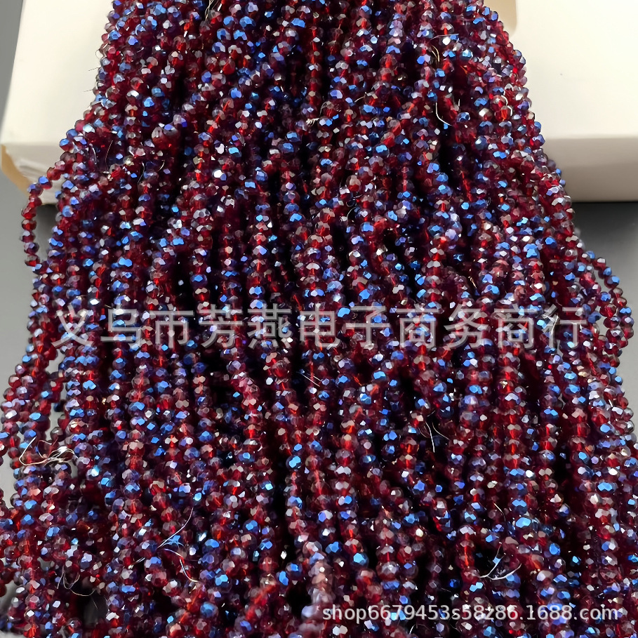 Cuentas planas de 1MM para ruedas de cuentas, cuentas de porcelana AB de alta temperatura, coloridas, transparentes, iridiscentes, facetadas, para pendientes, pulseras, espaciadores y micro cuentas.