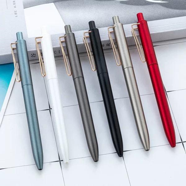 High-End Large V-Shaped Press Gel Pen with Logo Business Office Gift Signature Pen Multi-Color Spray Paint Pen