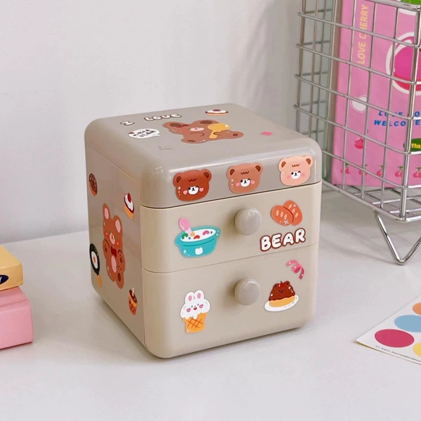 Storage box, sticker