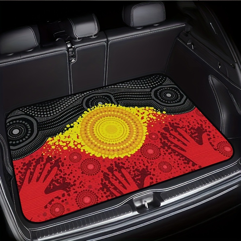 Temu's Best-Selling Trendy Sports-Style Trunk Mat, Stain-Resistant and Wear-Resistant, Suitable for All Seasons, New Car Interior Mat, New Foot Mat