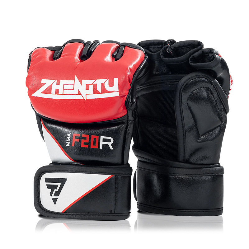ZTTY Spot Wholesale MMA Microfibra Boxeo Guantes de boxeo Serie UFC con medio dedo