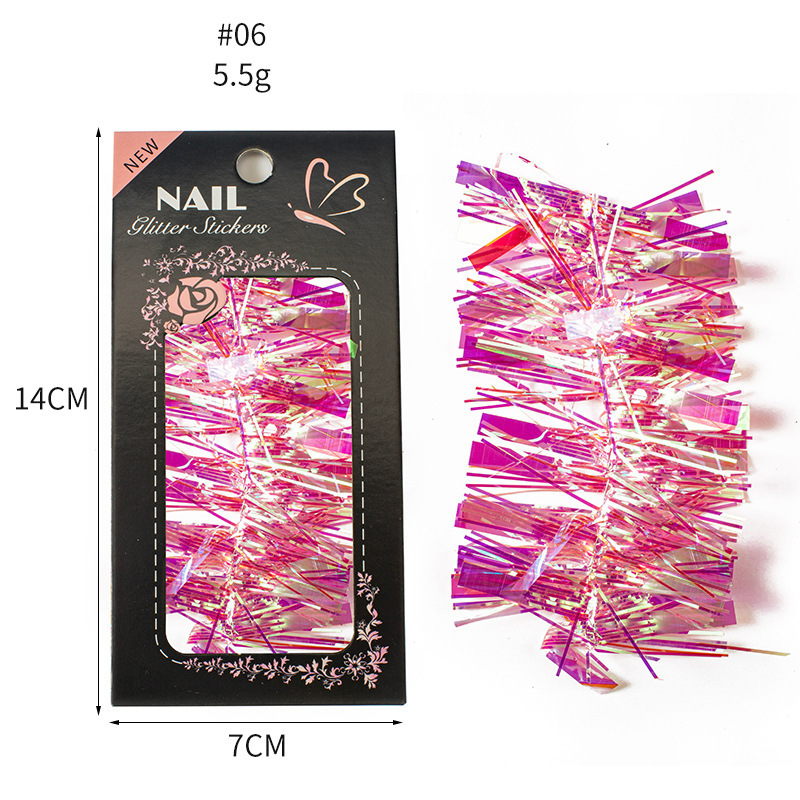 Finger princess manicure vidricola 12 colores caramelo irregular papel láser esmaltado aurora espejo pegatinas de manicure