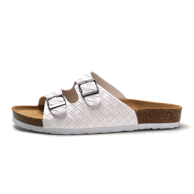 2025 Ruizu Neue Frühlings- und Sommer-Kork-Hausschuhe für Männer und Frauen, Strandsandalen im gewebten Stil für Paare, Freizeitschuhe für Studenten_voghion.com