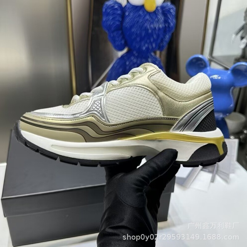 Silver Horn King Mesh Breathable Versatile Casual Thick-Soled Height-Increasing Dad Shoes Color-Blocking Lightweight Unisex Couple Sneakers