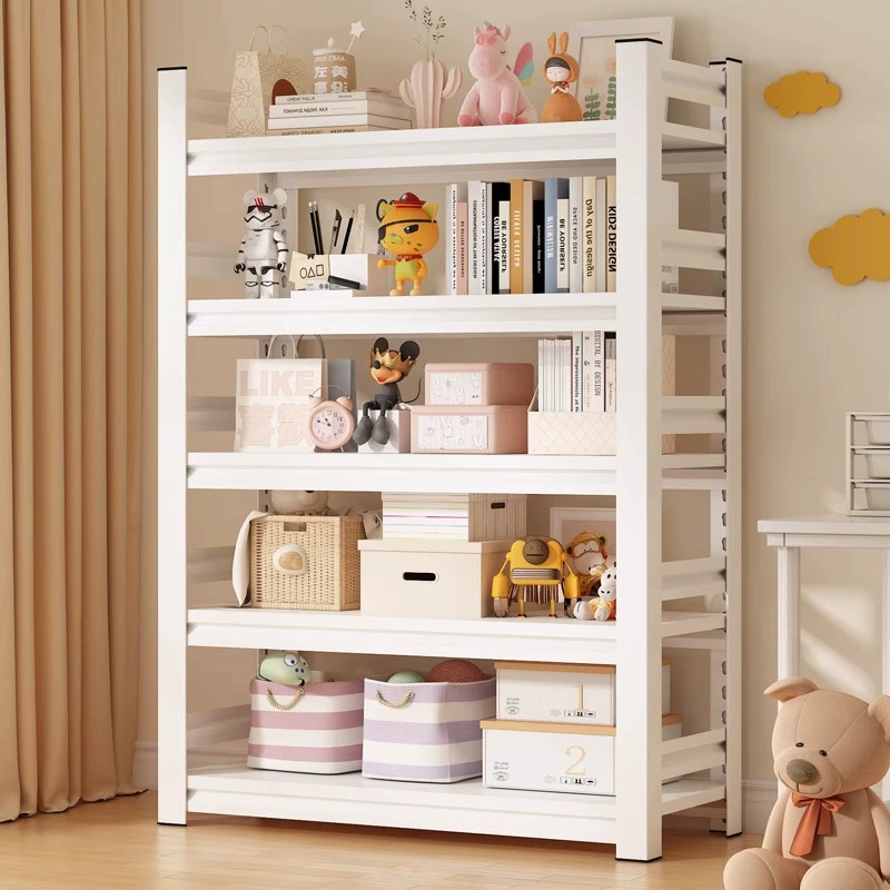 Стальные книжные полки полки для хранения домашних хозяйств Многослойные детские простые книжные шкафы