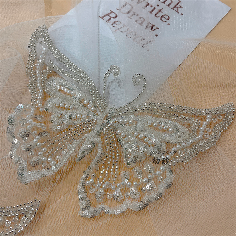 Bridal Butterfly Hairpin Wedding Dress Veil Decoration Butterfly Beading Sequin Pearl Handmade Lace Embroidery Z50 Bridal Butterfly Hairpin Wedding Dress Veil Decoration Butterfly Beading Sequin Pearl Handmade Lace Embroidery Z50