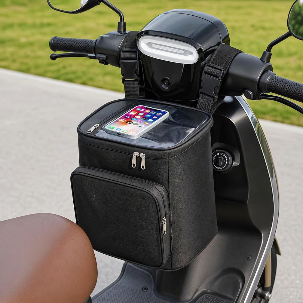 Large waterproof front bag for electric scooters, motorcycle storage box, raincoat storage box, electric vehicle rear box