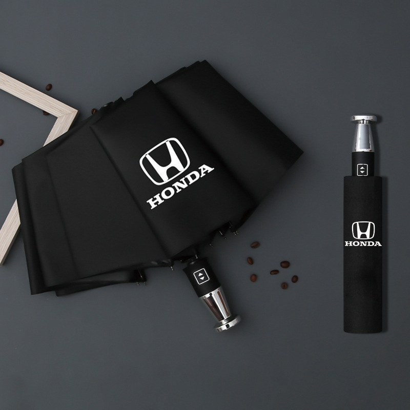 Paraguas Rolls-Royce con 10 varillas, plegado automático, revestimiento negro para protección solar, paraguas Mercedes, paraguas con logotipo de coche de tienda 4S.