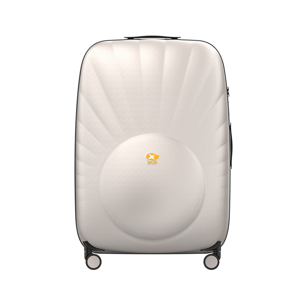 Bộ vali ghép màu ba mảnh 20/24/28 inch bánh xe đa năng im lặng, có khóa số, mở rộng thêm dung tích — Màu trắng