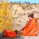 First aid sleeping bag insulation blanket 26 Micron orange PE aluminized film camping survival emergency single sleeping bag Amazon