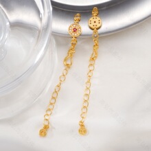 铜镀18k金保色微镶锆铜钱凤凰扣连接扣手链项链扣头DIY饰品配件