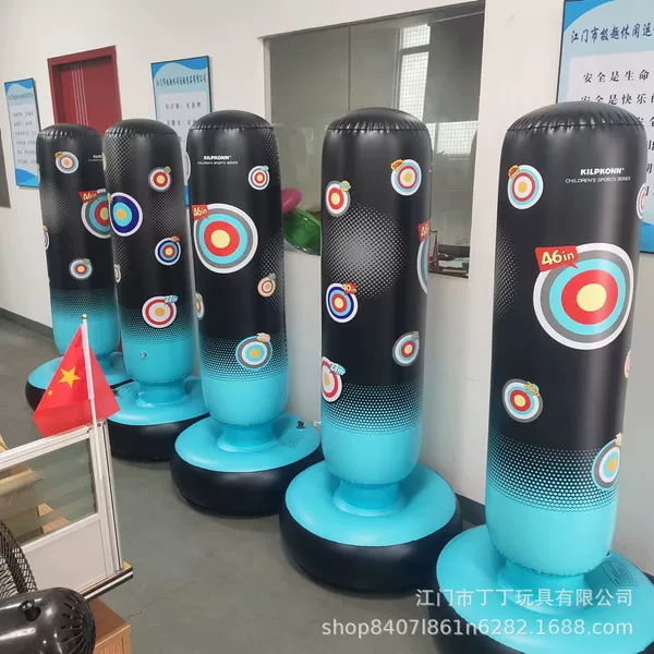 Custom-made inflatable boxing column PVC children's punching bag 1.6m Large base stand-up wobbler Cross-border