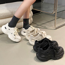 洞洞鞋女款2025新款爆款夏季透气百搭厚底增高老爹鞋凉鞋女士外穿