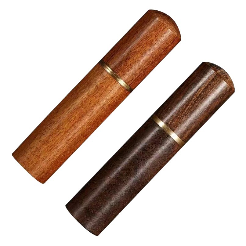 Wooden toothpick holder hand sewing needle storage tube red sandalwood Ebony purple sandalwood easy to carry needle holder factory direct supply