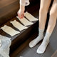White Hollow Glass Silk Mid-length Stockings Korean Style Chic Ultra-thin Summer Stacking Stockings Women's Ballet Style Lolita Girl