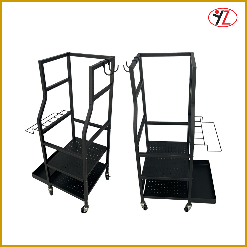 高尔夫球袋收纳架 高尔夫球包球杆展示架 体育用品球具金属陈列架