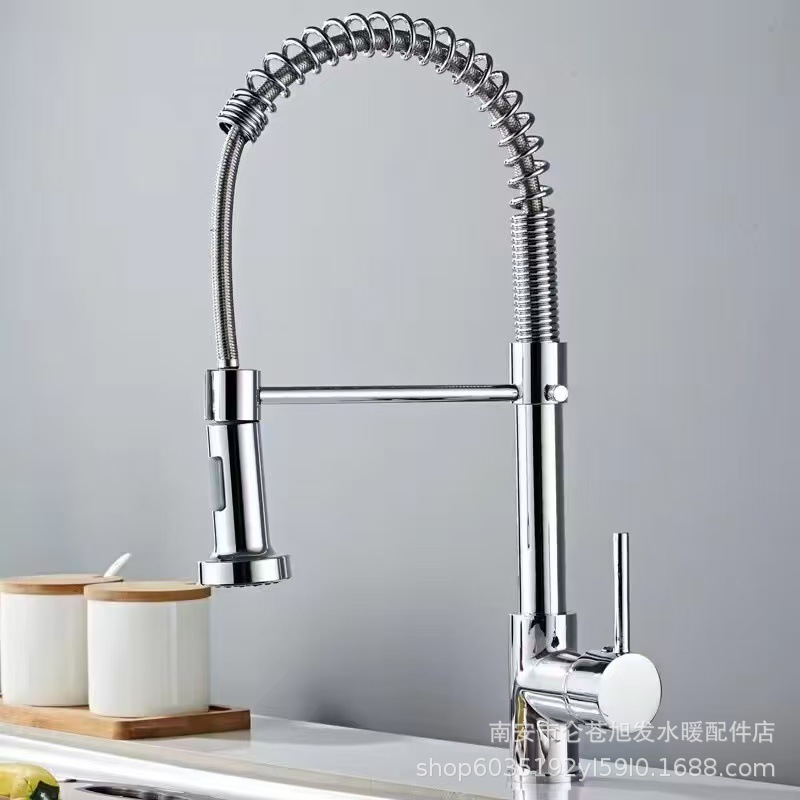 Colador de cocina retráctil giratorio de acero inoxidable, para lavar verduras en agua fría o caliente.