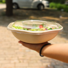 分解性一度に厚い六角ボウルサラダ軽食弁当パスタのお椀の出前六角形ランチボックス