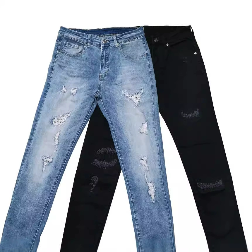 Модные черные эластичные джинсы, 2022, slim fit