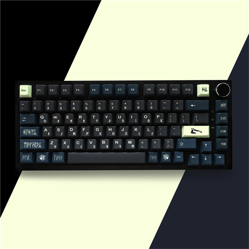 Gmk Norse Full Set of Mechanical Keyboard Keycaps Pbt Sublimation 129 Keys Cherry Original Height