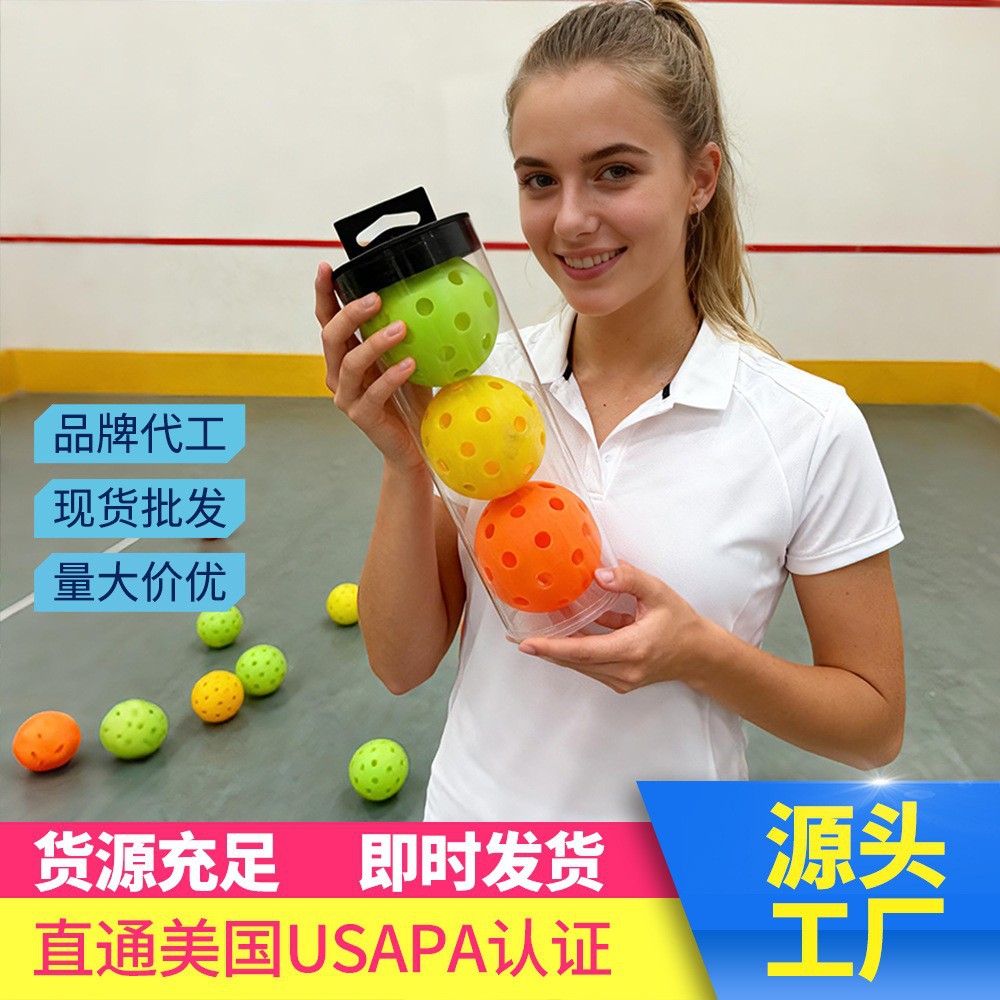 Factory 40-Hole Pickleball Balls in Bulk, Rotomolded and Injection-Molded Balls, Wholesale in Stock