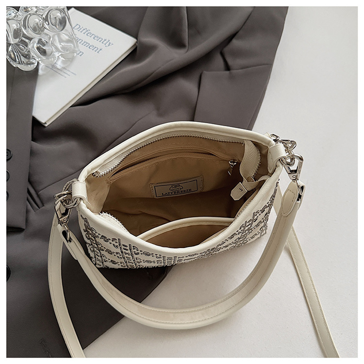 Summer handbag, women's hand-held armpit pillow bag, 2025 new style diamond-encrusted design, single-shoulder fashionable crossbody bag undefined