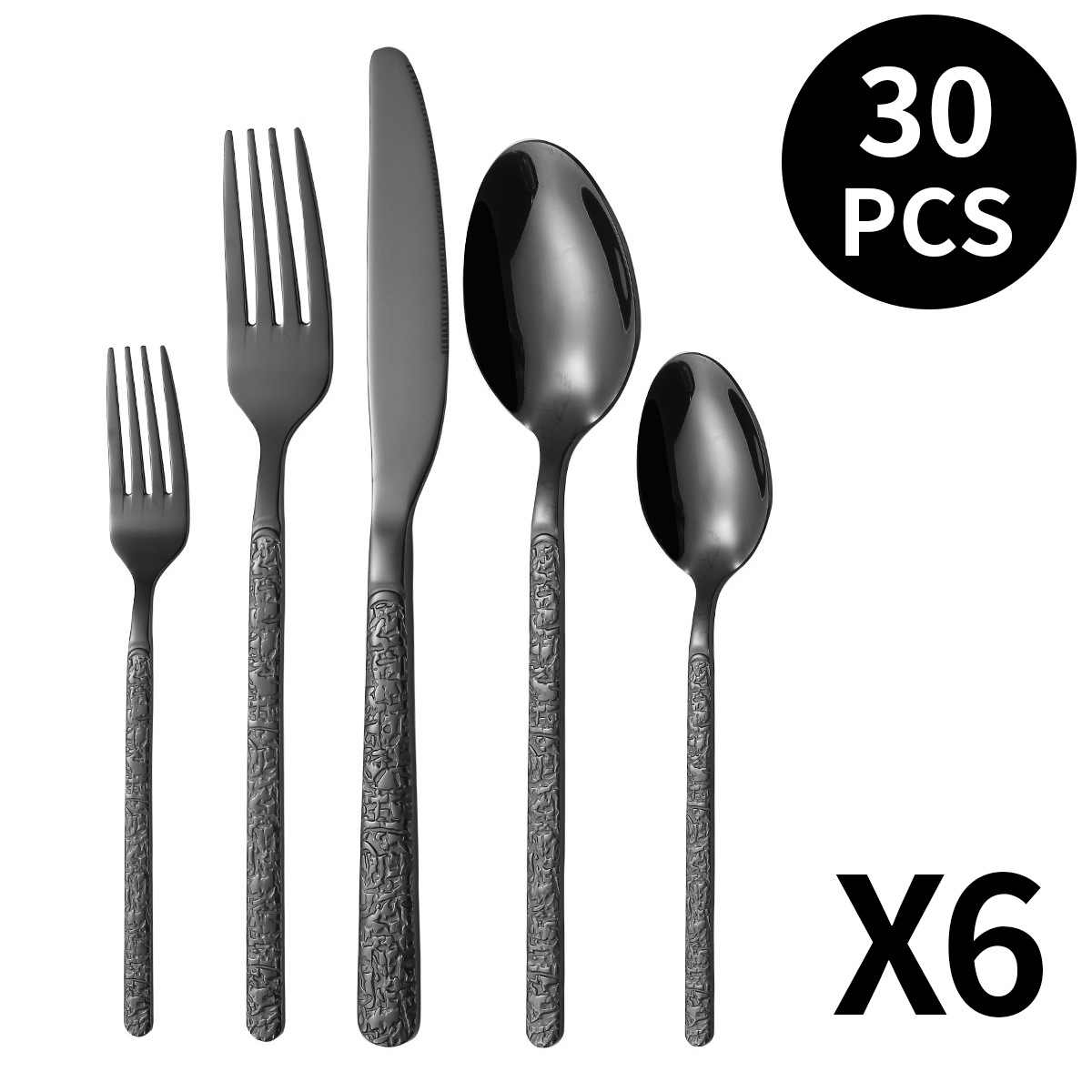 블랙 30피스 세트 / 6인용