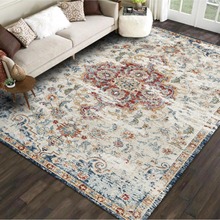 跨境轻奢多尼尔地毯客厅地毯简约沙发茶几地垫美式房间卧室床边毯