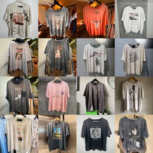 Paly Hollywood 26ss��ʽ�߽�vintageˮϴ���f�ֶ߽���T����Ů��