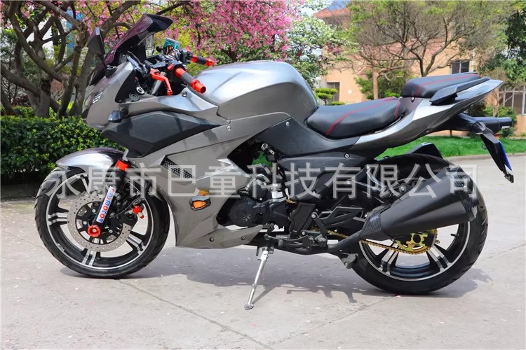 Foreign Trade Export Motorcycle, Motorcycle, Little Ninja Sports Car, Double-Cylinder Adult Mobility, Lying on the Ground, Horizon Fuel Vehicle