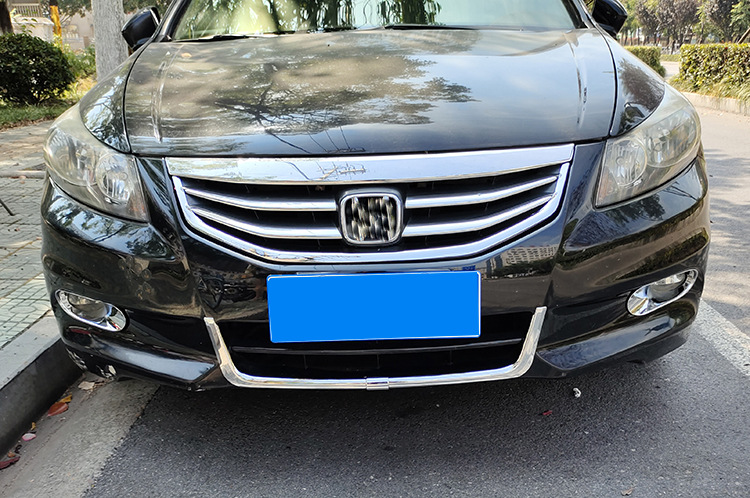 Modified Grille Fog Light Trim Front Bumper Strip Eyebrow Cover for 8th Gen Accord 2011-12