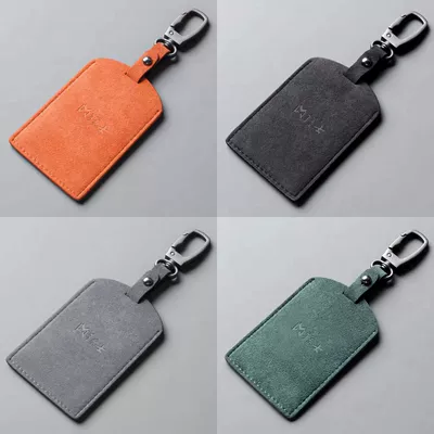 Card Key Case, Car key bag - dark-green-warrior-metal-square-buckle